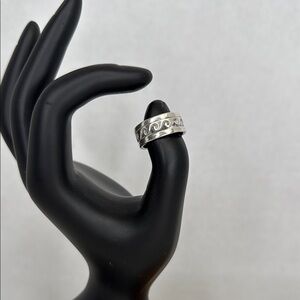 Vintage Estate Sterling Silver Swirl Ring lot D41